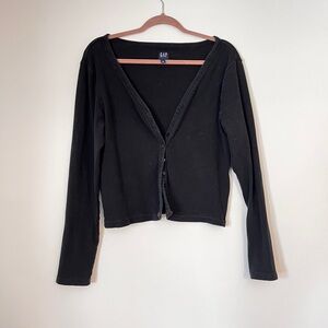 GAP Black Button Up Long Sleeve Cardigan, sz. XL